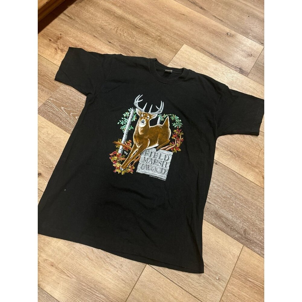 Vintage Nice Man Merchandising Field Marsh & Wood Deer Shirt